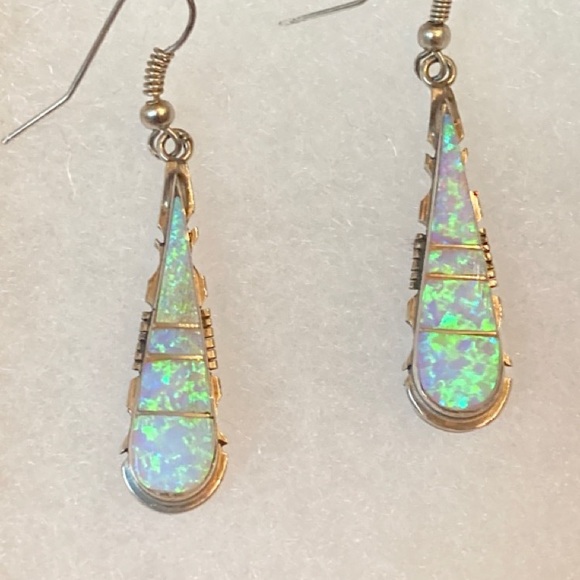 Native American Opal Earrings - New - Picture 4 of 11